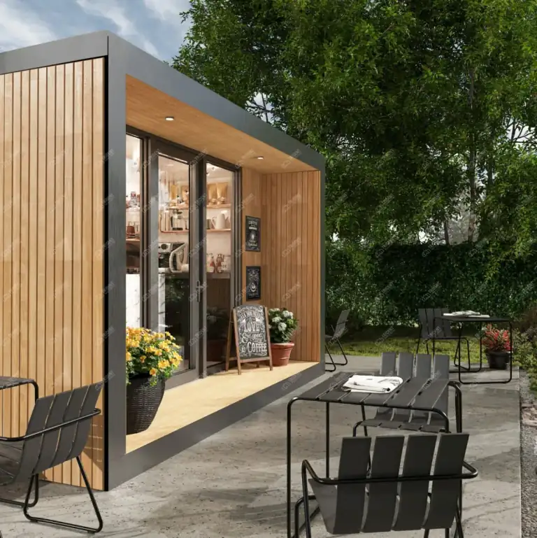 Garden Cafe modular building, exterior