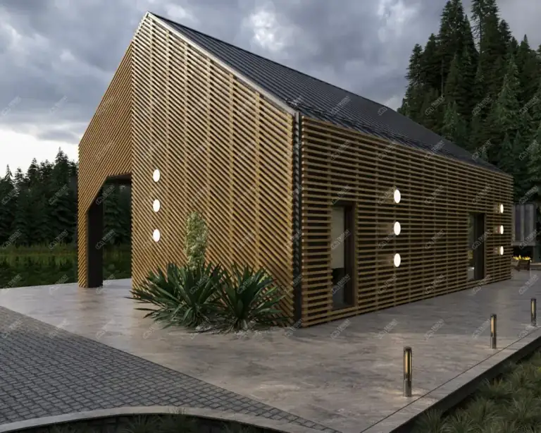 Gothic two-storey modular home, exterior