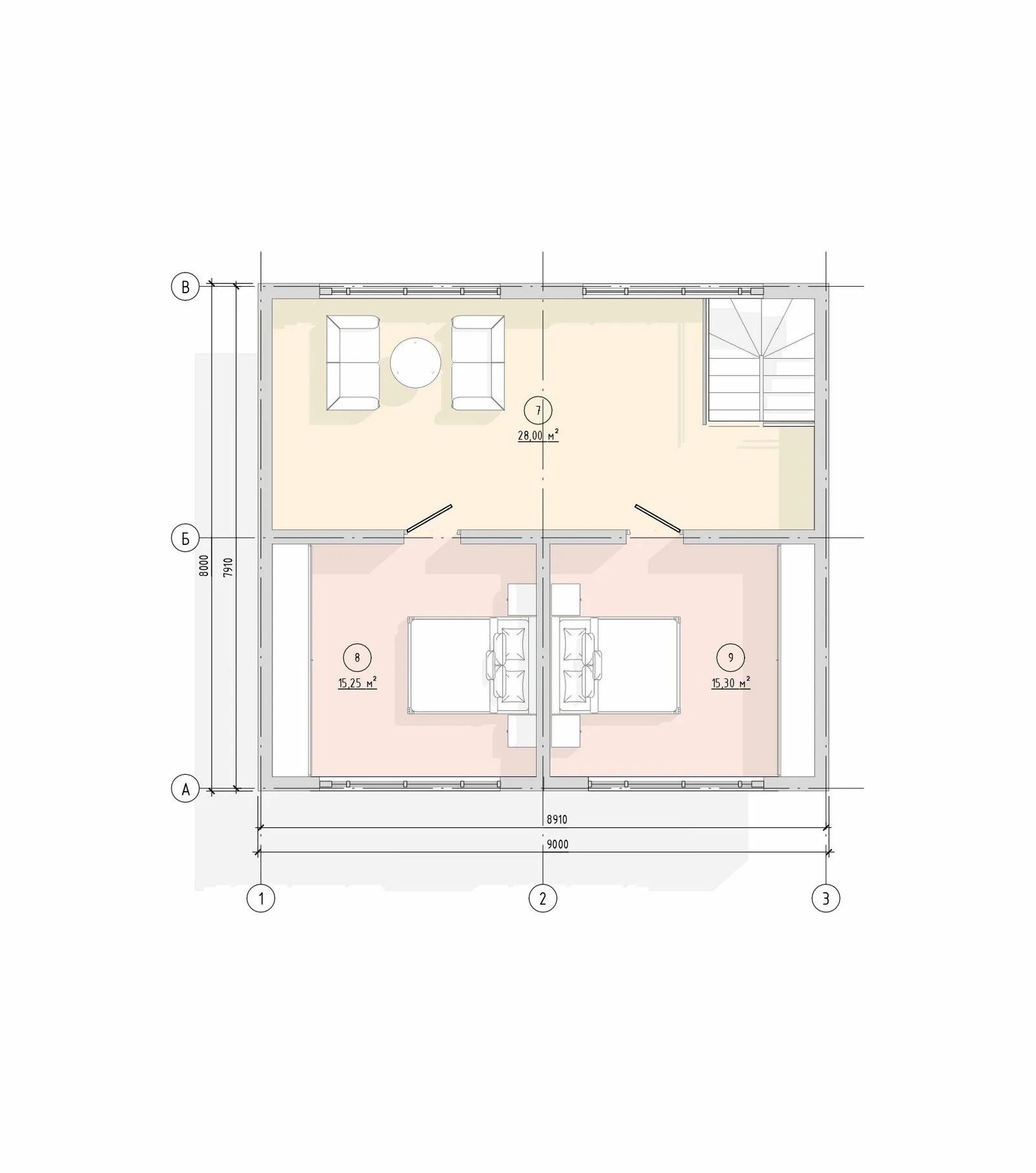 Mediterranean Double House floor plan 2