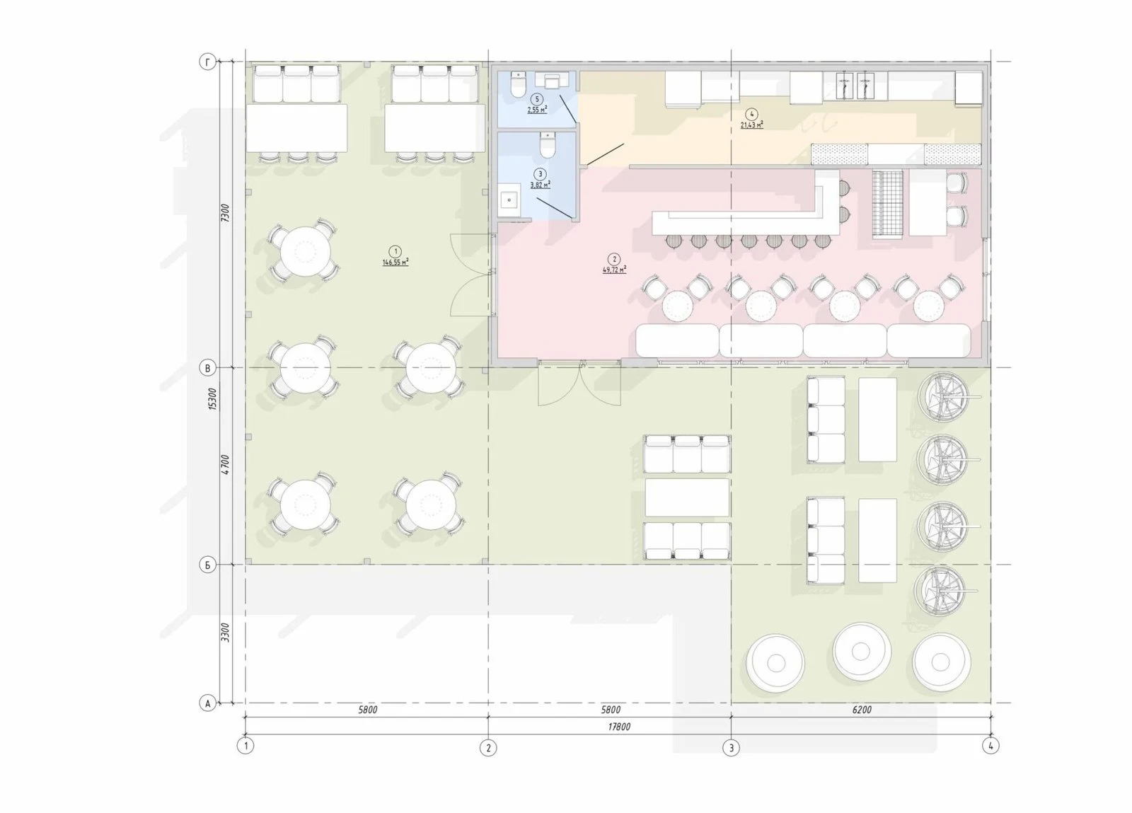 ModWood Cafe floor plan