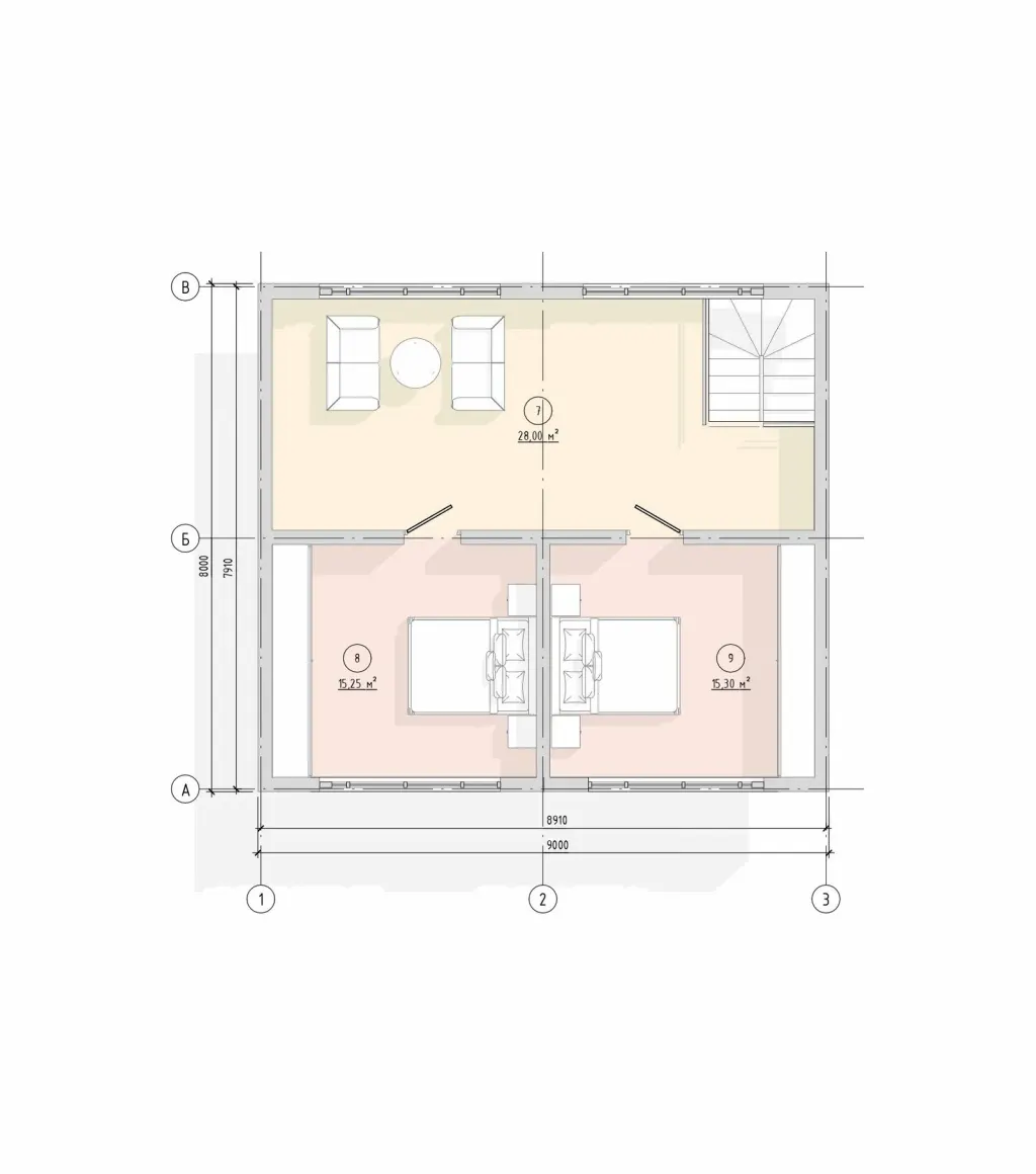 Mediterranean Double House floor plan 2